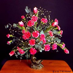 spray carnation arrangement